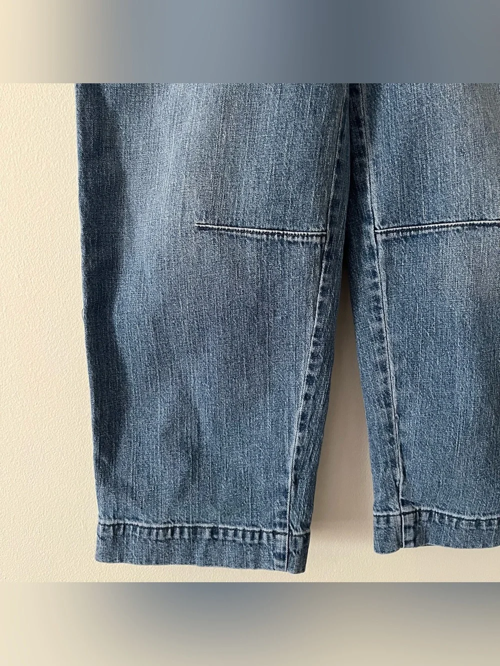 Talbot’s Linen Blend Straight Crop Utility Style Jeans Sz 6